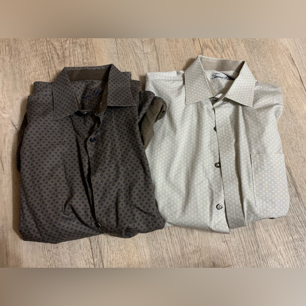 Men’s Medium Tasso Elba long sleeve button up shirts bundle
